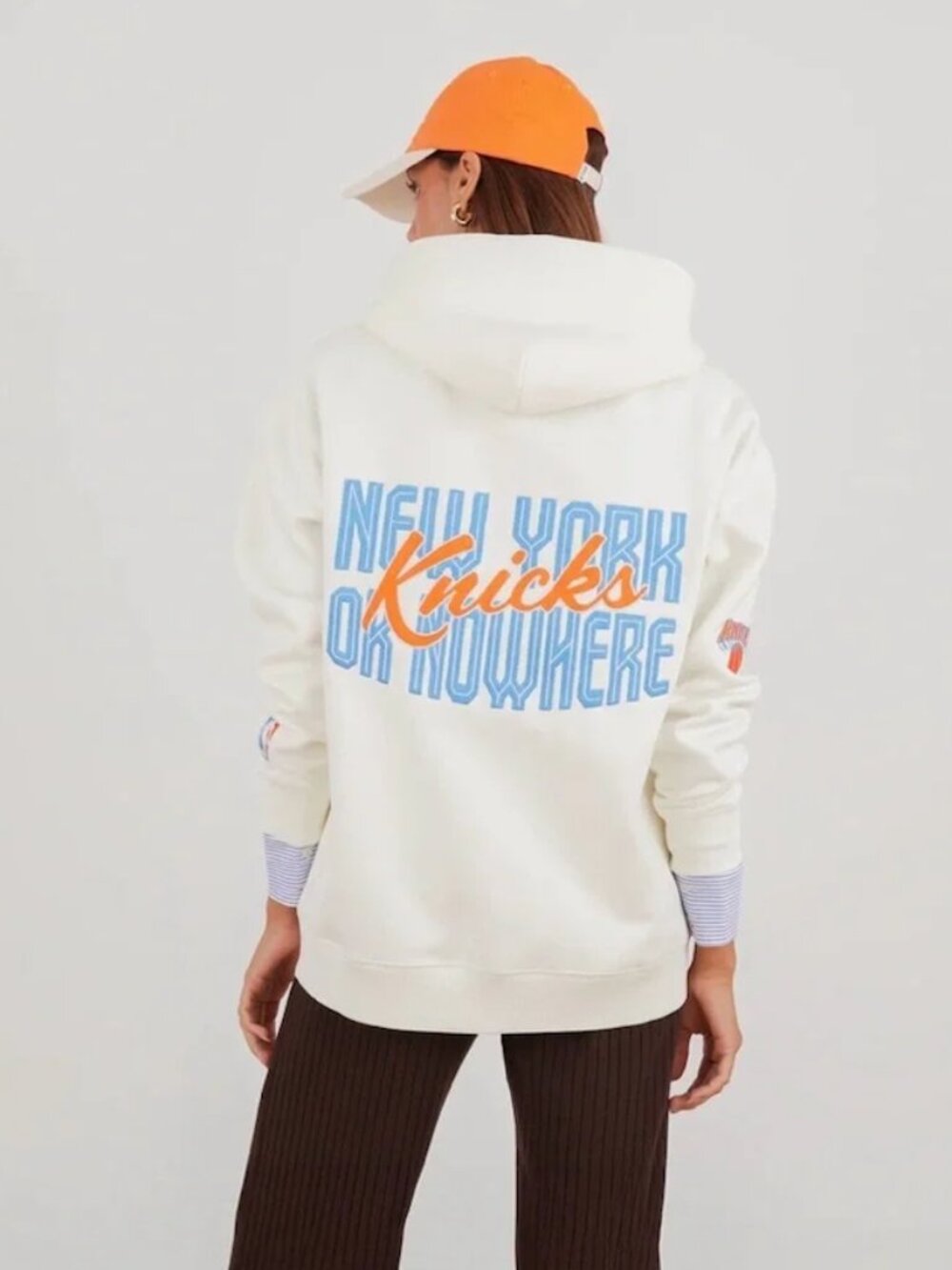 NEW! Embroidered New York or Nowhere x KNICKS Hoodie Sweatshirt NBA S-M sold out